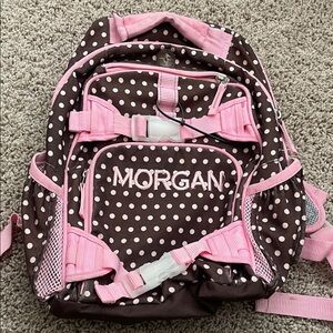Pottery Barn Kids Backpack - Brown and Pink MORGAN